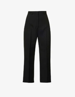 Acne Studios Straight-leg Mid-rise Cotton-blend Trousers