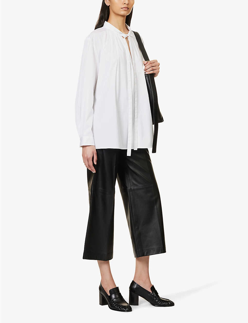 Joseph Orton Tied-neck Long-sleeved Cotton Shirt 4 Joseph Orton Tied-neck Long-sleeved Cotton Shirt - Image 2