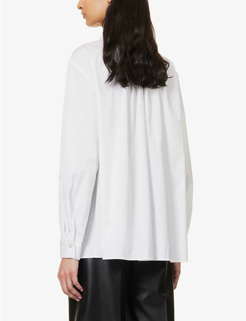 Joseph Orton Tied-neck Long-sleeved Cotton Shirt 6 Joseph Orton Tied-neck Long-sleeved Cotton Shirt - Image 4