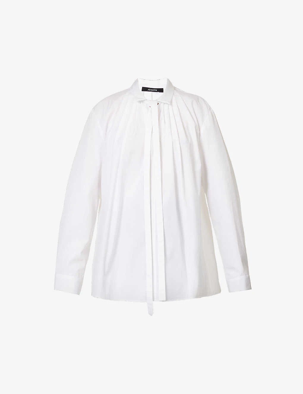 Joseph Orton Tied-neck Long-sleeved Cotton Shirt 3 Joseph Orton Tied-neck Long-sleeved Cotton Shirt
