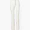 Joseph Tafira Pleated Wide-leg Mid-rise Stretch-cotton Trousers -Sweaty Betty Store R04095468 IVORY M