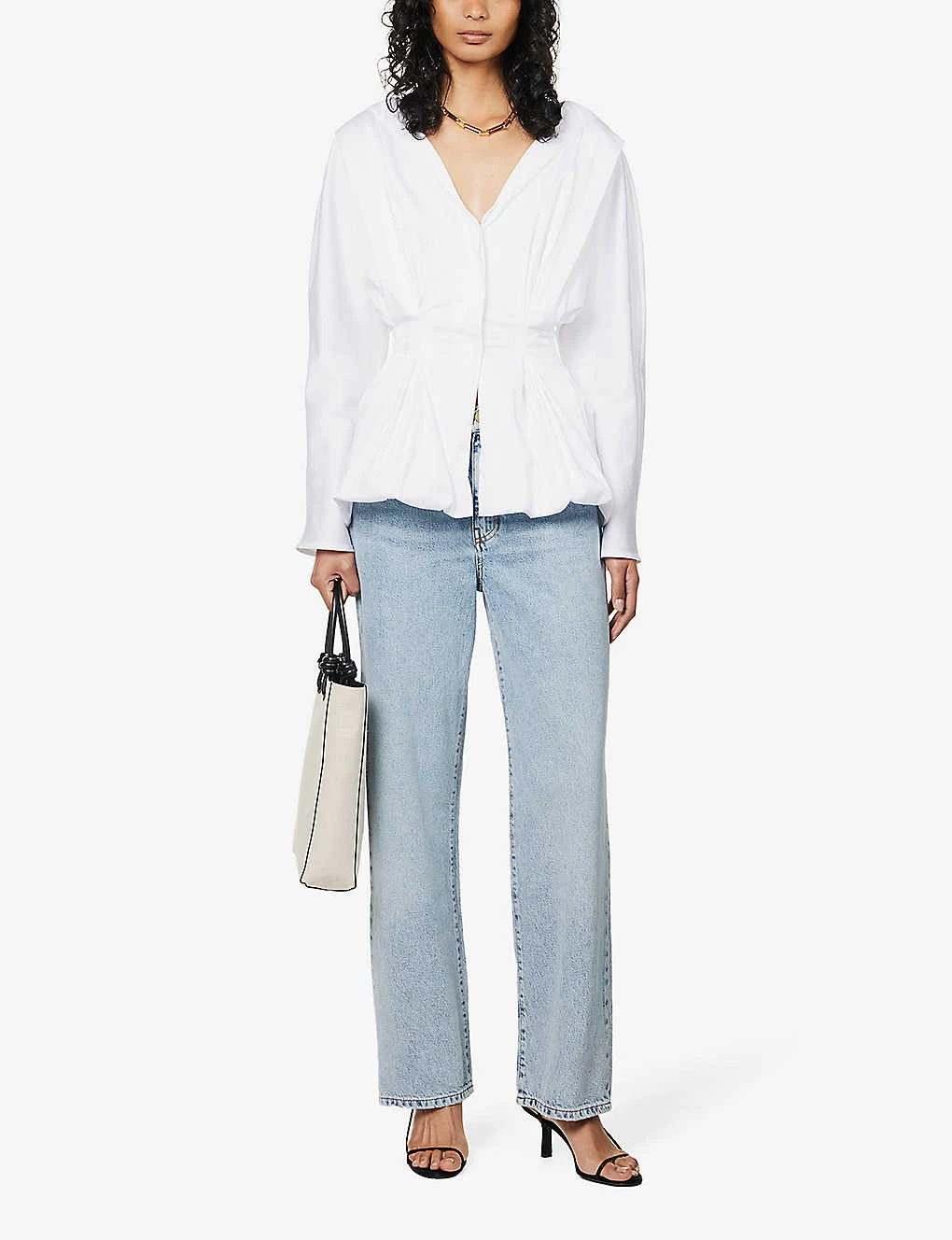 TOVE Ebba V-neck Stretch-cotton Top 4 TOVE Ebba V-neck Stretch-cotton Top - Image 2