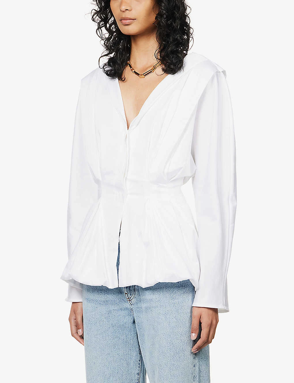 TOVE Ebba V-neck Stretch-cotton Top 5 TOVE Ebba V-neck Stretch-cotton Top - Image 3