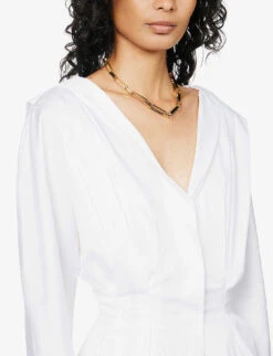 TOVE Ebba V-neck Stretch-cotton Top 11 TOVE Ebba V-neck Stretch-cotton Top -Sweaty Betty Store R04096554 IVORY ALT04