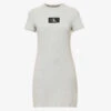 Calvin Klein 1996 Brand-patch Recycled-cotton Blend Nightdress 1 Calvin Klein 1996 Brand-patch Recycled-cotton Blend Nightdress -Sweaty Betty Store R04096768 GREYHEATHER M