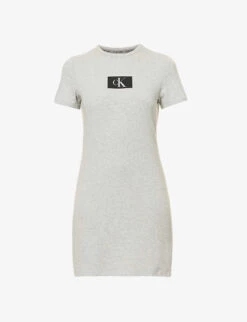 Calvin Klein 1996 Brand-patch Recycled-cotton Blend Nightdress