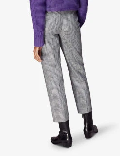 Whistles Lila Checked Straight-leg Mid-rise Woven Trousers -Sweaty Betty Store R04096996 MULTICOLOURED ALT03