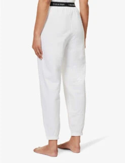 Calvin Klein 1996 Brand-patch Cotton-jersey Jogging Bottoms -Sweaty Betty Store R04097654 WHITE ALT03
