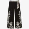 Maje Palmeraie Floral-embroidered Wide-leg Cotton Trousers 2 Maje Palmeraie Floral-embroidered Wide-leg Cotton Trousers -Sweaty Betty Store R04101515 NOIRGRIS M