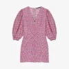 Maje Ryad Floral-print Balloon-sleeved Cotton Mini Dress 1 Maje Ryad Floral-print Balloon-sleeved Cotton Mini Dress -Sweaty Betty Store R04101876 ROSES M
