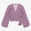 Maje Loniriqua Floral-print Linen-blend Blouse 2 Maje Loniriqua Floral-print Linen-blend Blouse -Sweaty Betty Store R04101931 VIOLETS M