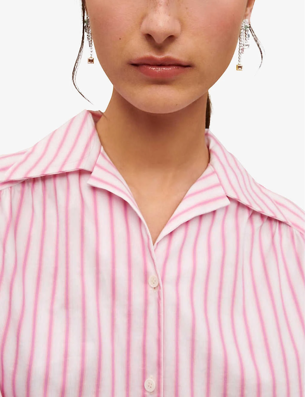 Maje Cyta Striped Balloon-sleeved Stretch-cotton Blend Shirt 7 Maje Cyta Striped Balloon-sleeved Stretch-cotton Blend Shirt - Image 5