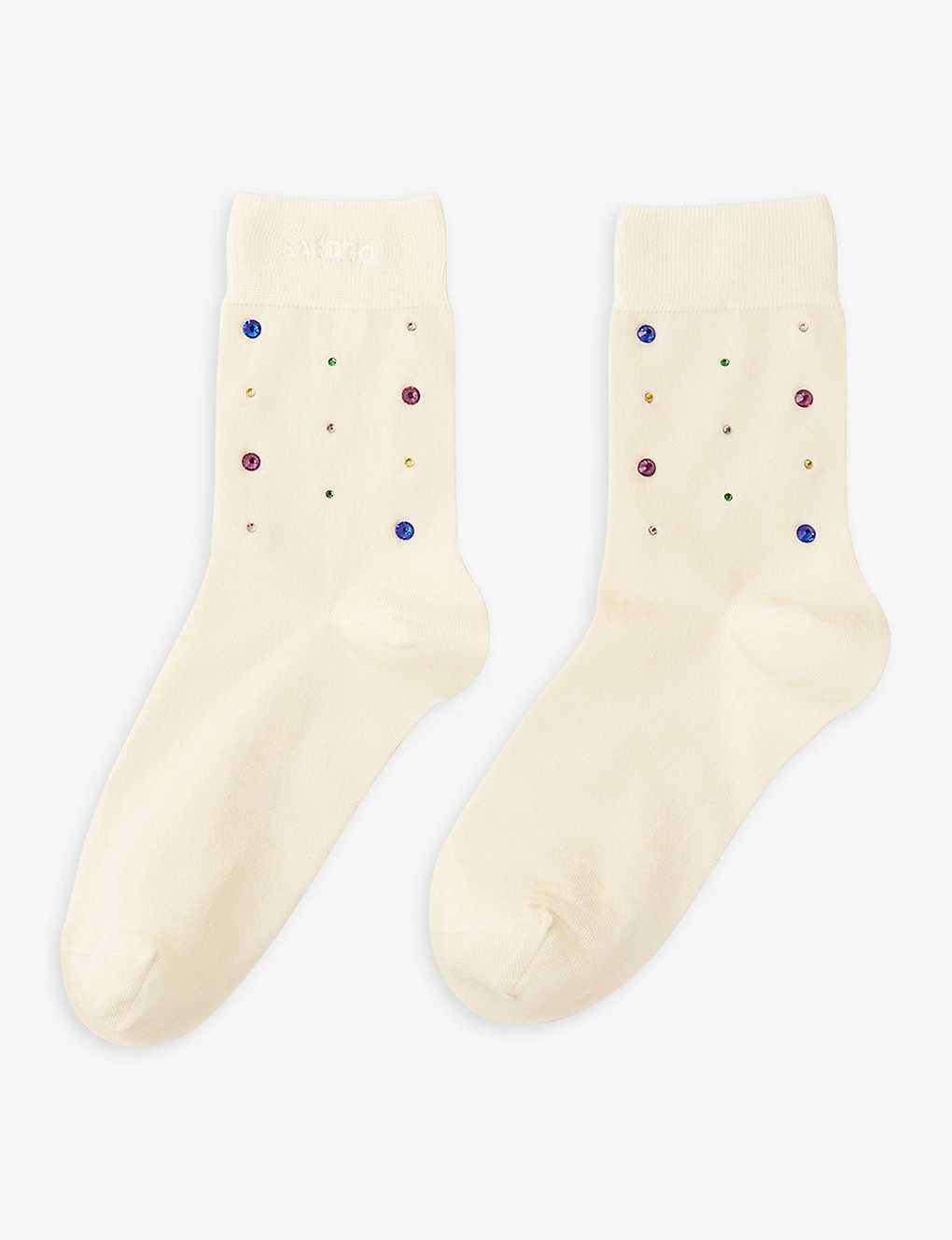 Sandro Crystal-embellished Stretch-cotton Socks 3 Sandro Crystal-embellished Stretch-cotton Socks