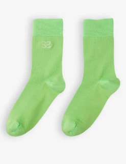 Sandro Bretagne Logo-embroidered Stretch Cotton-blend Ankle Socks