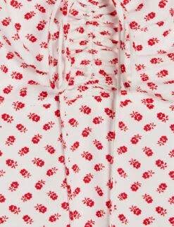 CLAUDIE PIERLOT Balboa Floral-print Gathered-sleeve Woven Top -Sweaty Betty Store R04103396 DIVERS ALT04