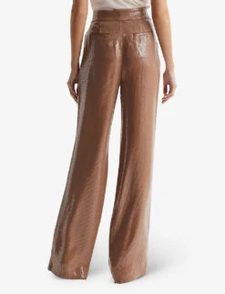 Reiss Lizzie Sequin-embellished Wide-leg Woven Trousers 11 Reiss Lizzie Sequin-embellished Wide-leg Woven Trousers -Sweaty Betty Store R04103873 NUDE ALT03