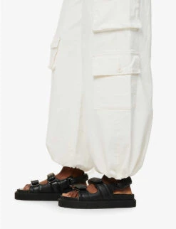 Hailey Patch-pocket Straight-leg High-rise Stretch-cotton Jeans -Sweaty Betty Store R04104676 WHITE ALT06