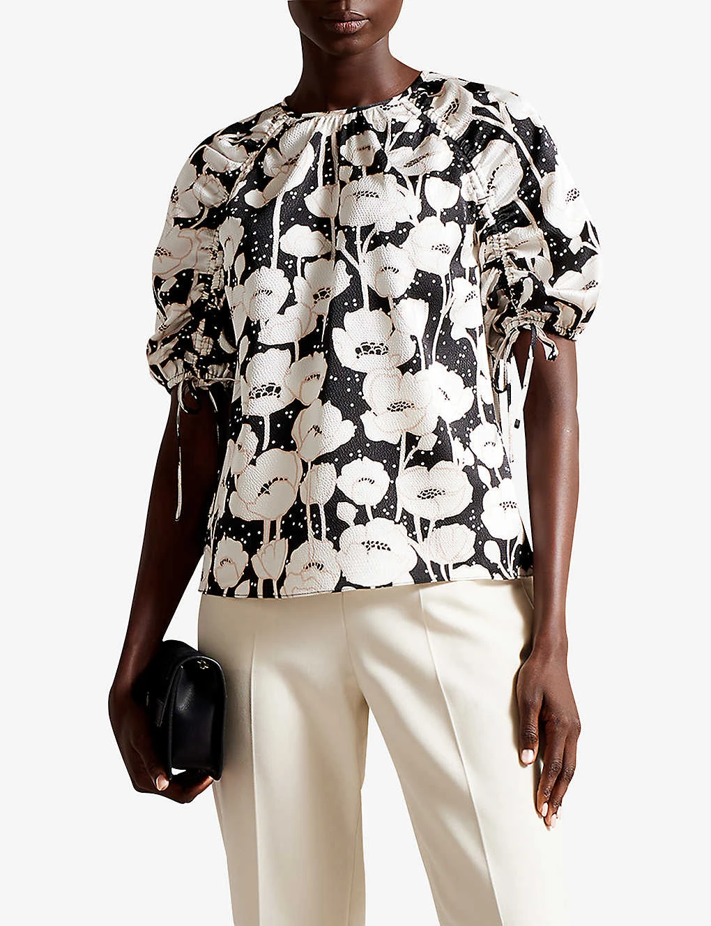 Ted Baker Luciani Poppy-print Woven Top 5 Ted Baker Luciani Poppy-print Woven Top - Image 3