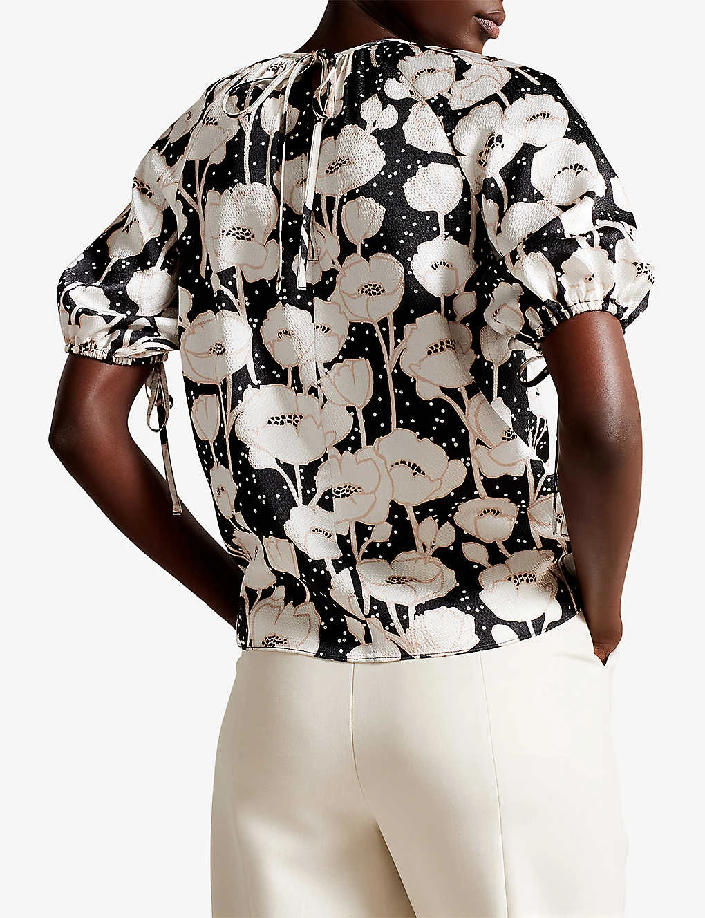 Ted Baker Luciani Poppy-print Woven Top 6 Ted Baker Luciani Poppy-print Woven Top - Image 4