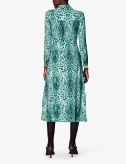 Whistles Brushed Leopard-print Woven Midi Dress 9 Whistles Brushed Leopard-print Woven Midi Dress -Sweaty Betty Store R04108106 MULTICOLOURED ALT02