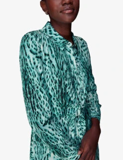 Whistles Brushed Leopard-print Woven Midi Dress 10 Whistles Brushed Leopard-print Woven Midi Dress -Sweaty Betty Store R04108106 MULTICOLOURED ALT03