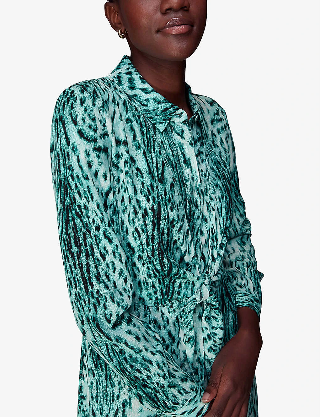 Whistles Brushed Leopard-print Woven Midi Dress 6 Whistles Brushed Leopard-print Woven Midi Dress - Image 4