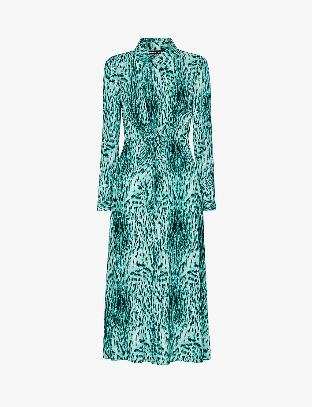 Whistles Brushed Leopard-print Woven Midi Dress 3 Whistles Brushed Leopard-print Woven Midi Dress