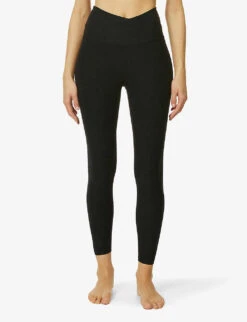 Beyond Yoga Spacedye Slim-leg Stretch-woven Leggings -Sweaty Betty Store R04108402 DARKESTNIGHT ALT02