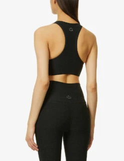 Beyond Yoga Spacedye V-neck Stretch-woven Bra 10 Beyond Yoga Spacedye V-neck Stretch-woven Bra -Sweaty Betty Store R04108409 DARKESTNIGHT ALT03