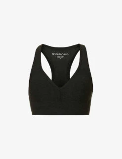 Beyond Yoga Spacedye V-neck Stretch-woven Bra