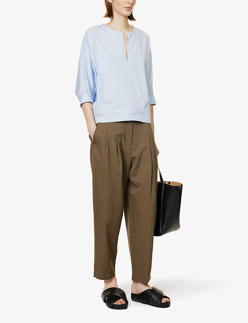3.1 Phillip Lim Belted Pleated Straight High-rise Wool Trousers 4 3.1 Phillip Lim Belted Pleated Straight High-rise Wool Trousers - Image 2