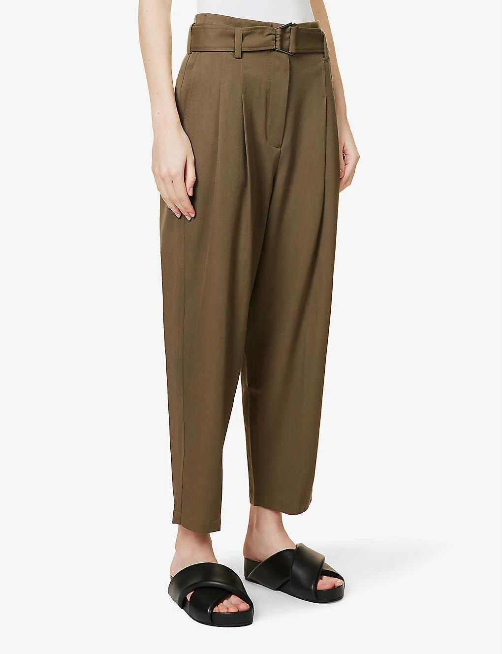 3.1 Phillip Lim Belted Pleated Straight High-rise Wool Trousers 5 3.1 Phillip Lim Belted Pleated Straight High-rise Wool Trousers - Image 3