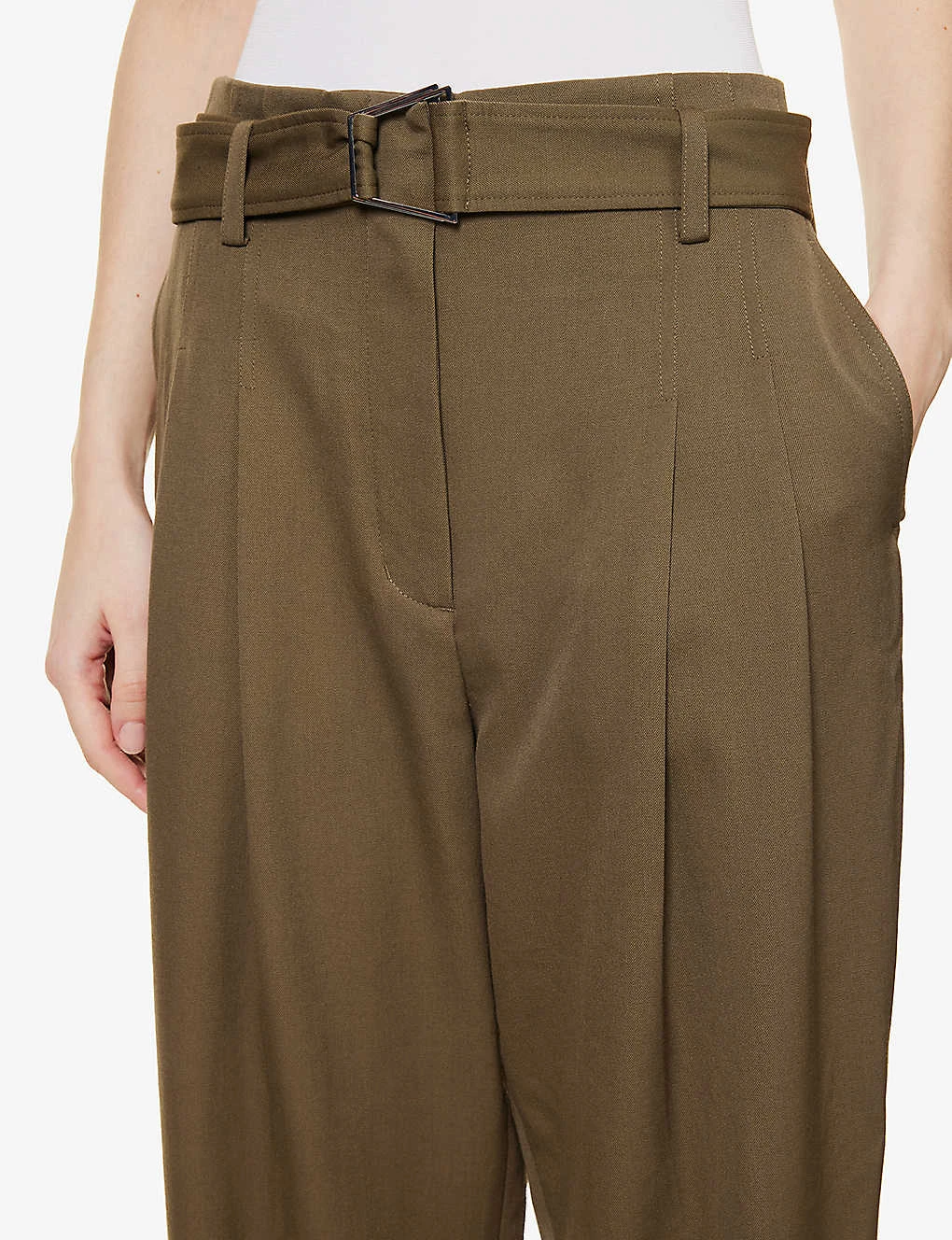 3.1 Phillip Lim Belted Pleated Straight High-rise Wool Trousers 7 3.1 Phillip Lim Belted Pleated Straight High-rise Wool Trousers - Image 5