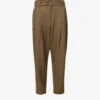 3.1 Phillip Lim Belted Pleated Straight High-rise Wool Trousers