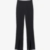 Sandro Havre Flared Front-slit Woven Trousers -Sweaty Betty Store R04111182 NOIRGRIS M