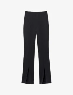 Sandro Havre Flared Front-slit Woven Trousers