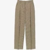 Sandro Beryn Stripe-pattern Wide-leg Woven Trousers 1 Sandro Beryn Stripe-pattern Wide-leg Woven Trousers -Sweaty Betty Store R04111247 VERTS M