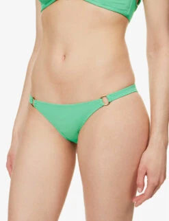 Melissa Odabash Greece Low-rise Bikini Bottoms -Sweaty Betty Store R04111509 GREEN ALT02
