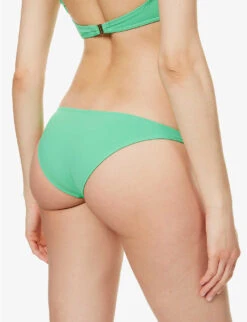 Melissa Odabash Greece Low-rise Bikini Bottoms -Sweaty Betty Store R04111509 GREEN ALT03