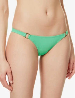 Melissa Odabash Greece Low-rise Bikini Bottoms -Sweaty Betty Store R04111509 GREEN ALT04