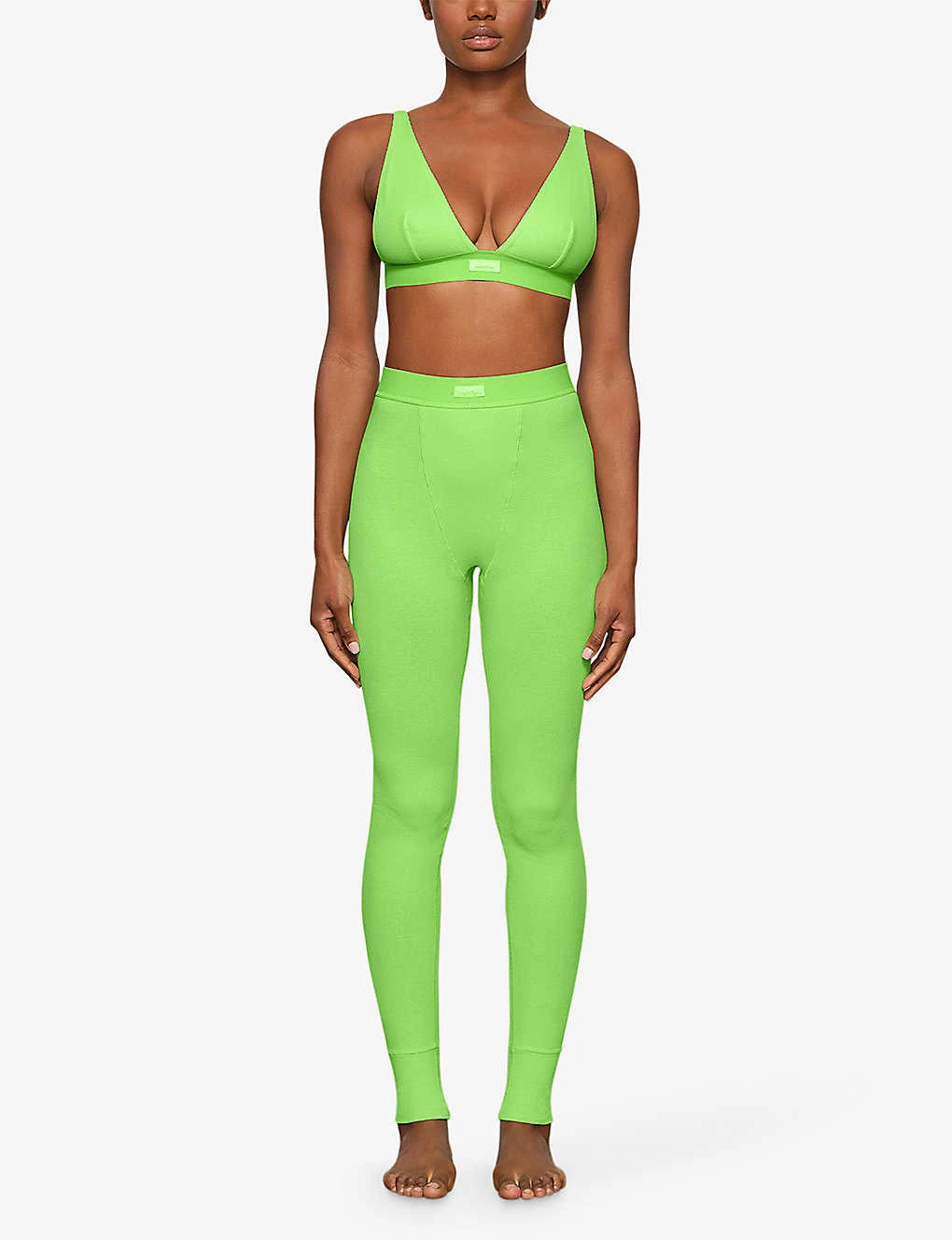 Ribbed High-rise Stretch-cotton Leggings 4 Ribbed High-rise Stretch-cotton Leggings - Image 2