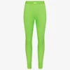 Ribbed High-rise Stretch-cotton Leggings -Sweaty Betty Store R04118232 NEONLIME M