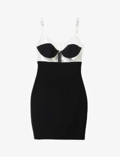 Christopher Kane Desire Contrasting Trims Stretch-woven Mini Dress