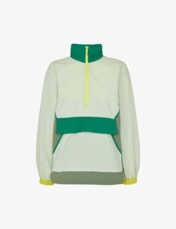 Whistles Colour-blocked Hooded High-neck Stretch-shell Jacket