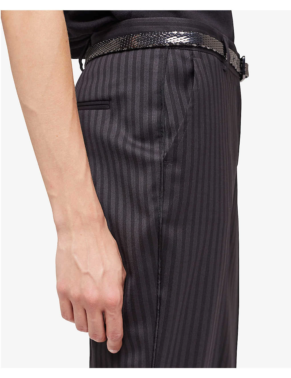 THE KOOPLES Striped Slim-leg Mid-rise Stretch-wool Trousers 7 THE KOOPLES Striped Slim-leg Mid-rise Stretch-wool Trousers - Image 5