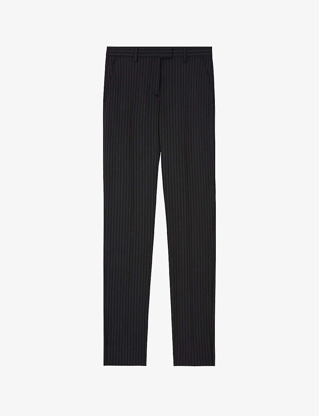 THE KOOPLES Striped Slim-leg Mid-rise Stretch-wool Trousers 3 THE KOOPLES Striped Slim-leg Mid-rise Stretch-wool Trousers