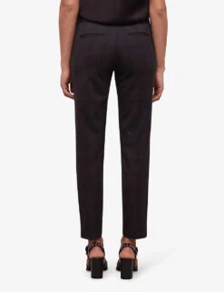 THE KOOPLES Tapered-leg Mid-rise Stretch-woven Trousers 10 THE KOOPLES Tapered-leg Mid-rise Stretch-woven Trousers -Sweaty Betty Store R04121423 BLA01 ALT03