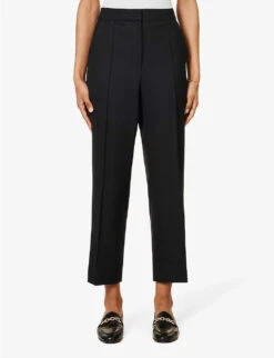 ME AND EM Straight-leg Mid-rise Wool-blend Trousers 9 ME AND EM Straight-leg Mid-rise Wool-blend Trousers -Sweaty Betty Store R04122182 BLACK ALT02