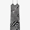 THE KOOPLES Zebra-print Woven Maxi Dress 2 THE KOOPLES Zebra-print Woven Maxi Dress -Sweaty Betty Store R04122311 BLA09 M