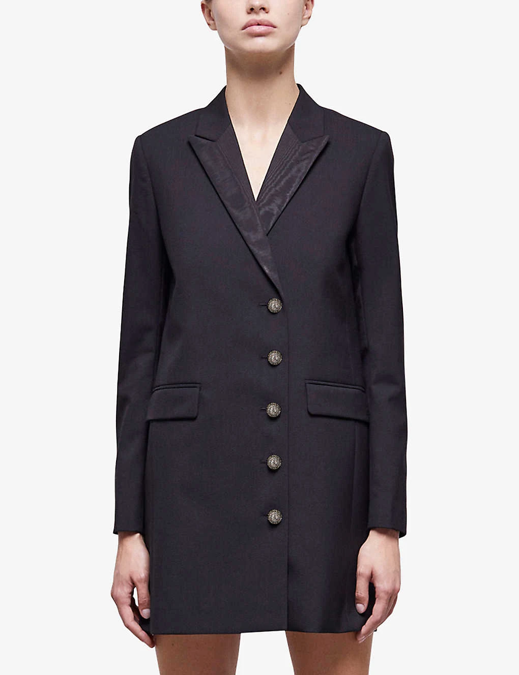 THE KOOPLES Single-breasted Peak-lapel Wool Mini Dress 5 THE KOOPLES Single-breasted Peak-lapel Wool Mini Dress - Image 3